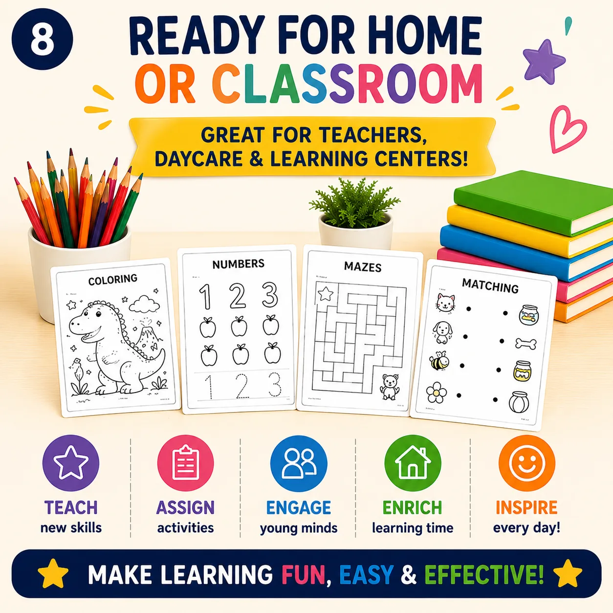 Kids Activity Bundle | Printable Worksheets, Coloring & Learning Activities — view 8 of 10